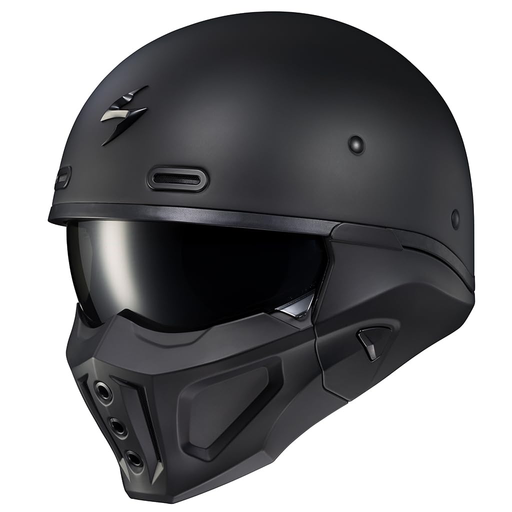ScorpionEXO Covert X open face 3/4 helmet, speaker pockets, DOT, matte black.