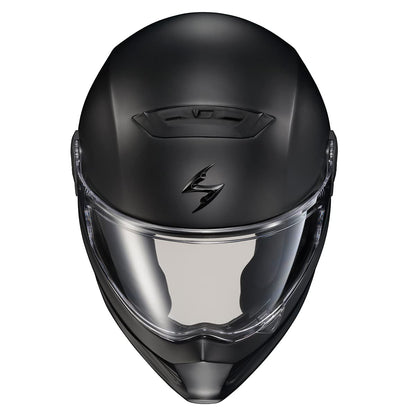 ScorpionEXO Covert FX full face helmet, street fighter style, Bluetooth ready, matte black.