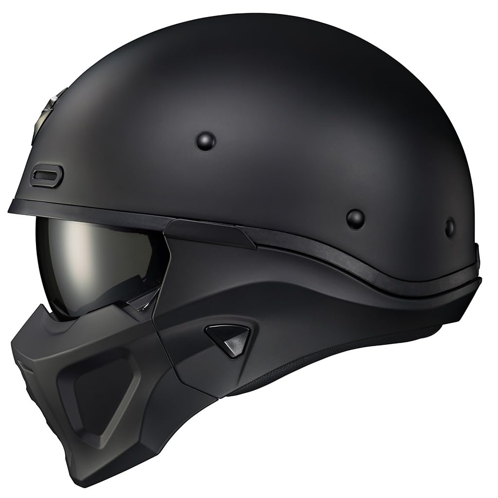 ScorpionEXO Covert X open face 3/4 helmet, speaker pockets, DOT, matte black.