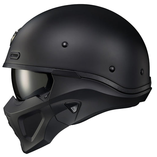 ScorpionEXO Covert X open face 3/4 helmet, speaker pockets, DOT, matte black.
