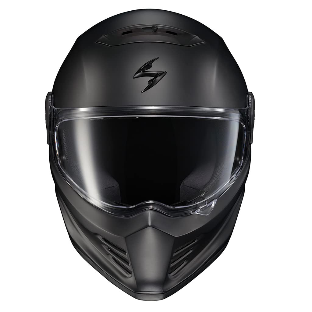ScorpionEXO Covert FX full face helmet, street fighter style, Bluetooth ready, matte black.