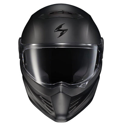 ScorpionEXO Covert FX full face helmet, street fighter style, Bluetooth ready, matte black.
