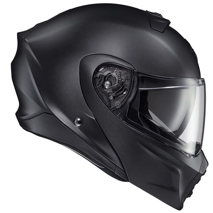 ScorpionEXO GT930 open/full face transformer helmet, Bluetooth ready, DOT/ECE P/J, matte black.