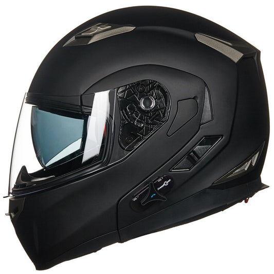 ILM Bluetooth modular flip-up helmet 953, full face, intercom + MP3, matte black.