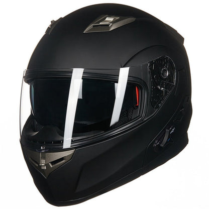 ILM Bluetooth modular flip-up helmet 953, full face, intercom + MP3, matte black.