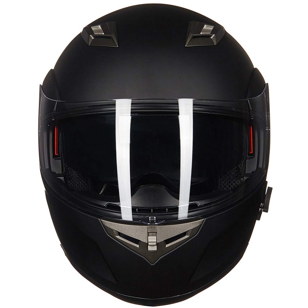 ILM Bluetooth modular flip-up helmet 953, full face, intercom + MP3, matte black.