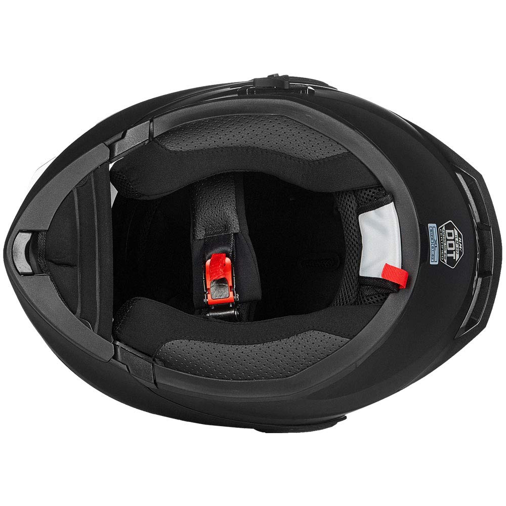 ILM Bluetooth modular helmet 902BT, flip-up full face, FM radio + intercom, matte black.