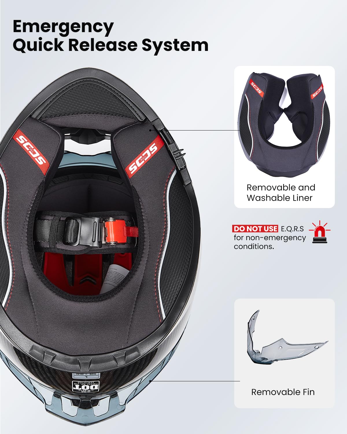 ILM carbon fiber full face helmet 861C, dual visor, Pinlock compatible, street bike helmet.