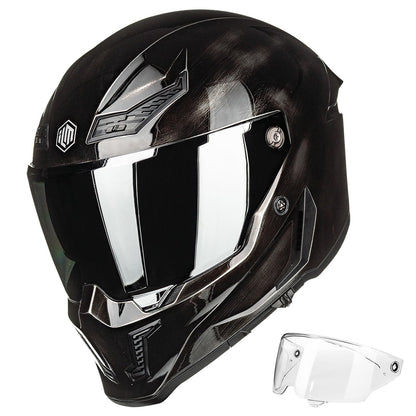 ILM full face DOT/ECE helmet MF509, dual visor, racing/street use, gray.