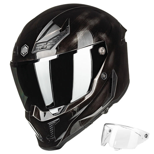 ILM full face DOT/ECE helmet MF509, dual visor, racing/street use, gray.