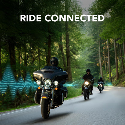 Sena Outrush 2 modular smart helmet, Bluetooth + mesh intercom, matte black.